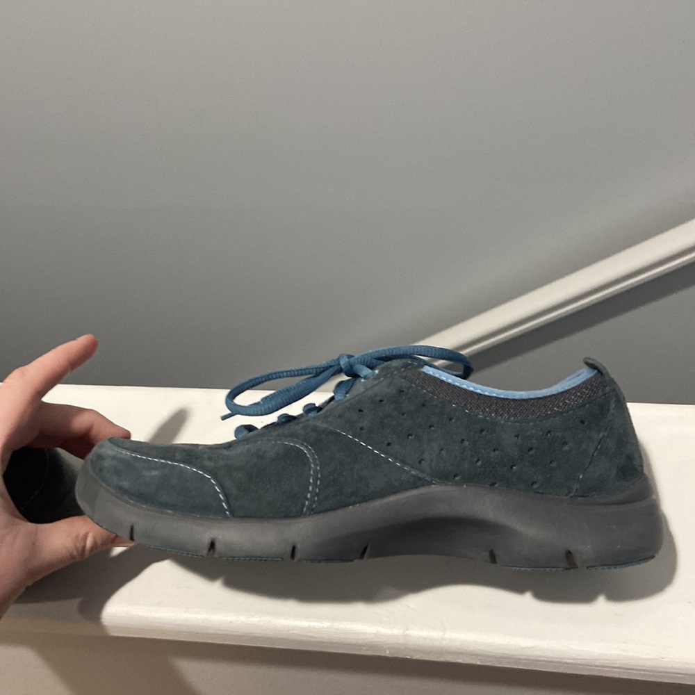 Dansko lace up shoes Slip Resistant leather blue EUC size 38 - Picture 4 of 11